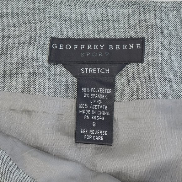 Geoffrey Beene Stretch Tweed Pleated ALine Skirt 8 - Picture 8 of 10